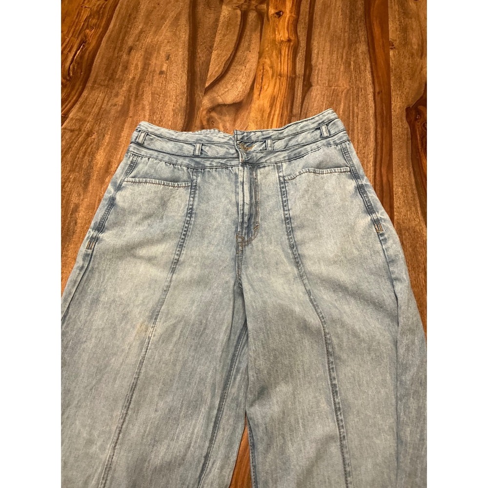 Kensie The Kaya High Rise Wide Leg Jeans Denim Womens Size 8 / 29 Light Blue - Picture 10 of 12